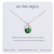 Load image into Gallery viewer, On The Green Enamel Crystal Necklace