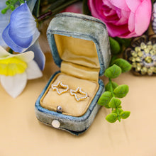 Load image into Gallery viewer, Texas-shaped pave crystal earrings in sterling silver