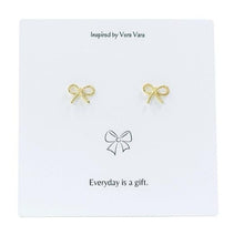 Load image into Gallery viewer, Gift Bow Earrings Gold