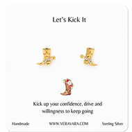Cowboy Boot Crystal Earrings