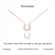 Load image into Gallery viewer, Grit and Grace – Horseshoe Crystal Necklace
