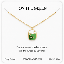 Load image into Gallery viewer, On The Green Enamel Crystal Necklace
