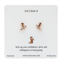 Load image into Gallery viewer, Western-style cowboy boot earrings 
