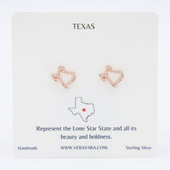 Texas Pave Rose Gold Earrings