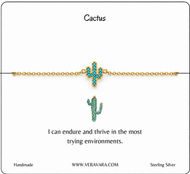 Saguaro Cactus Turquoise Crystal Bracelet