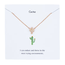 Load image into Gallery viewer, Rose Gold Cactus Necklace

