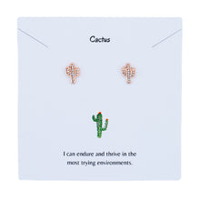 Load image into Gallery viewer, Gold Cactus Earrings
