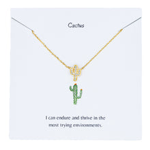 Load image into Gallery viewer, Gold Cactus Necklace
