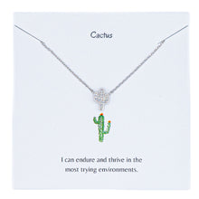 Load image into Gallery viewer, Silver Cactus Necklace
