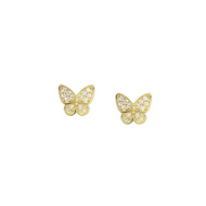 Vera Butterfly Crystal Stud Earrings