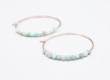 Load image into Gallery viewer, Amazonite Hoops -Lana
